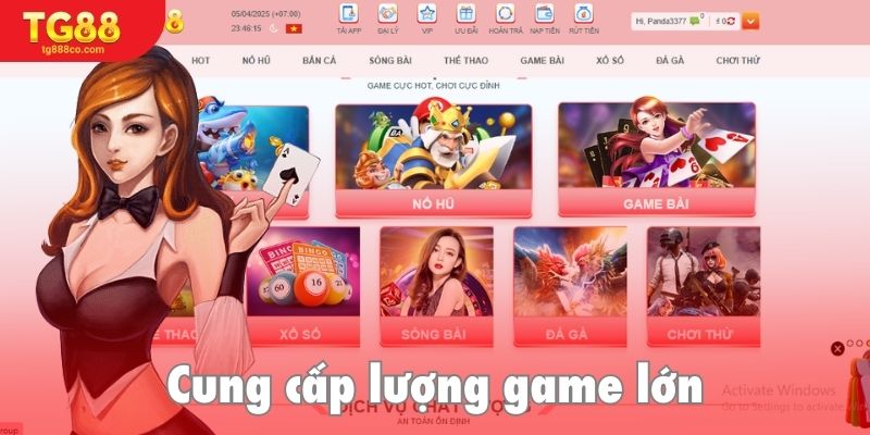 Mạng lưới cung cấp game rộng khắp từ các tên tuổi lớn